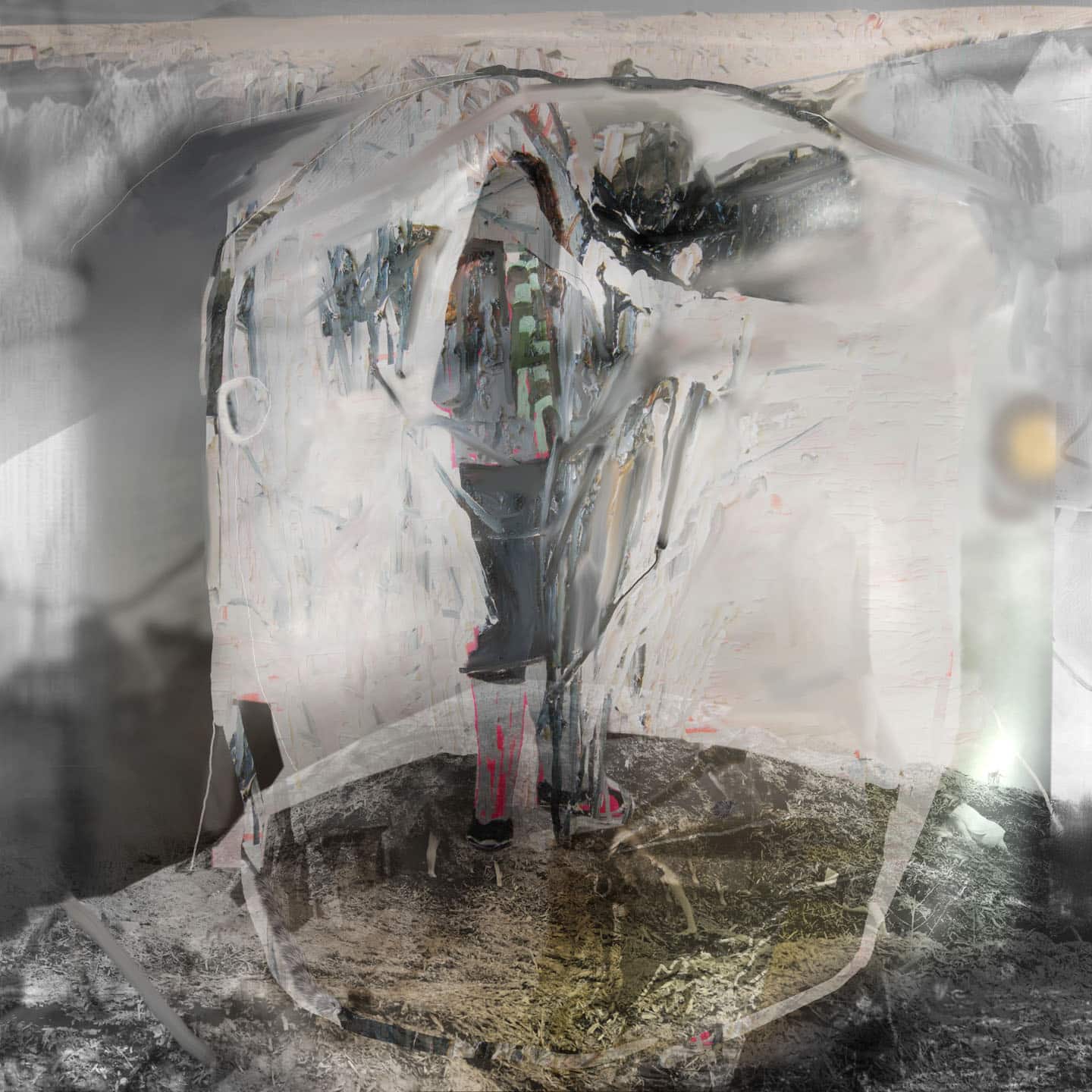 Alex Fischer, Julia waits at Kims Crag , 2009, 17×17 inch digital